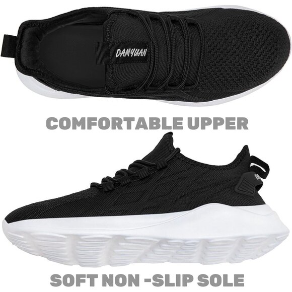 Brand New WOMEN Black White Ethylene Vinyl Acetate Running Walking Sneakers - Picture 3 of 9